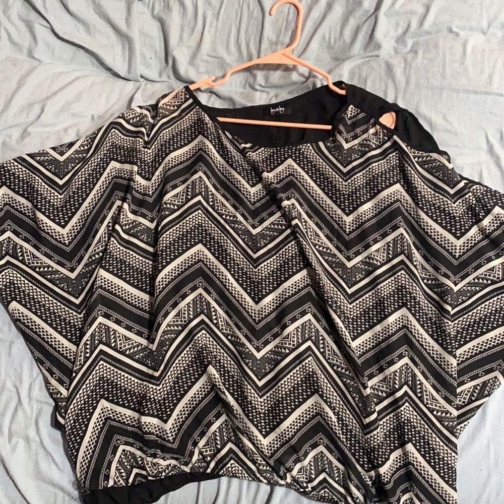 Black Print Blouse